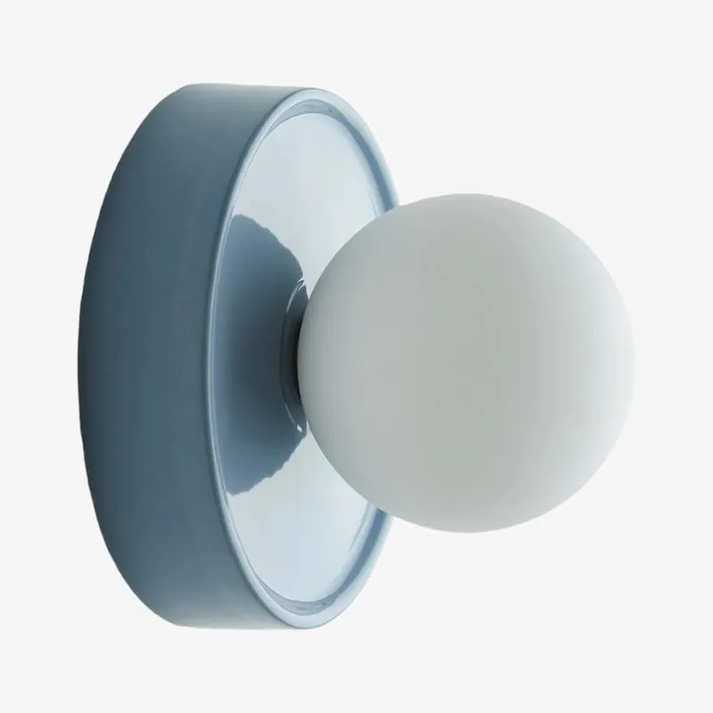 Soina Minimalist Globe Wall Light with Ceramic Base - Warm Ambient Lighting for Home KL1684