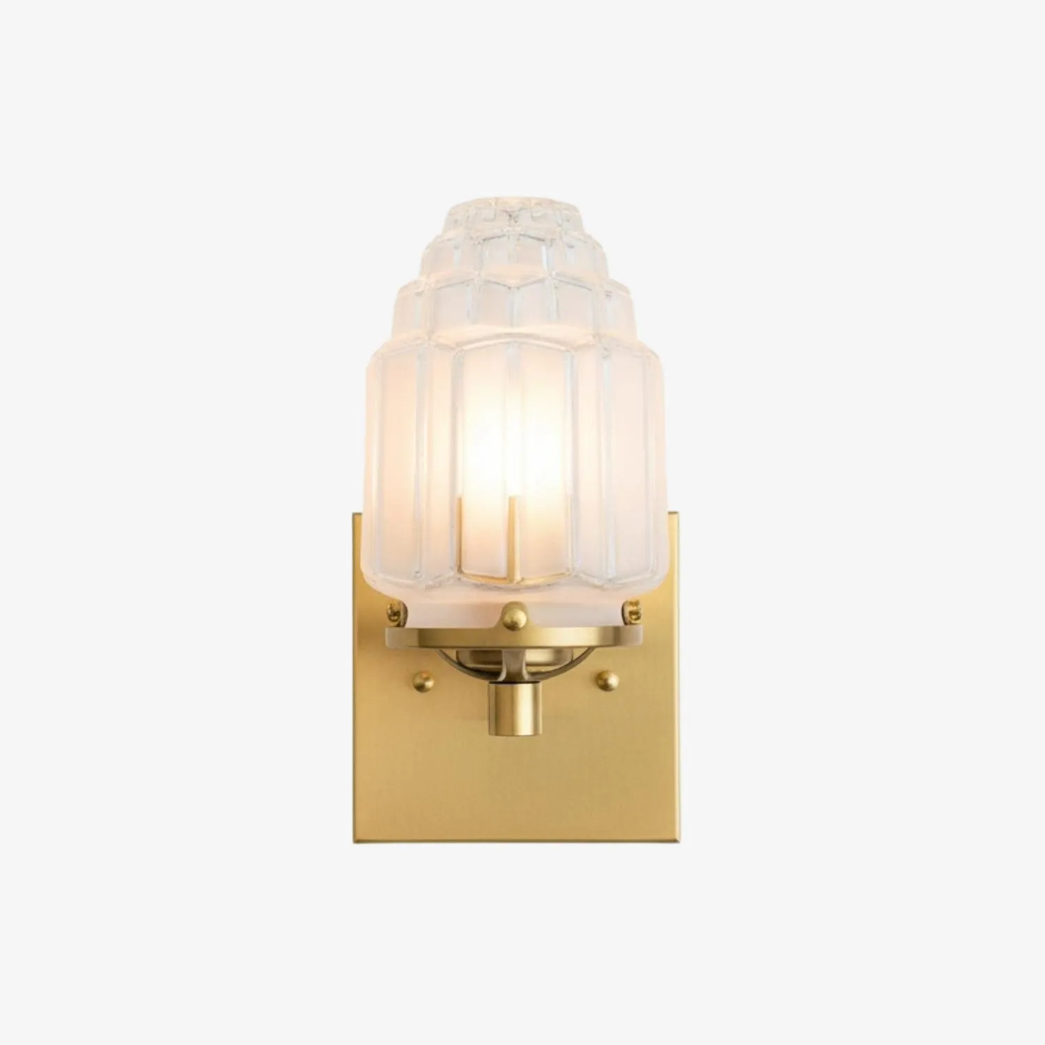 Tierlux Glass Art Deco Wall Sconce - Glass Frosted Globes with Skyscraper Globe KL1444