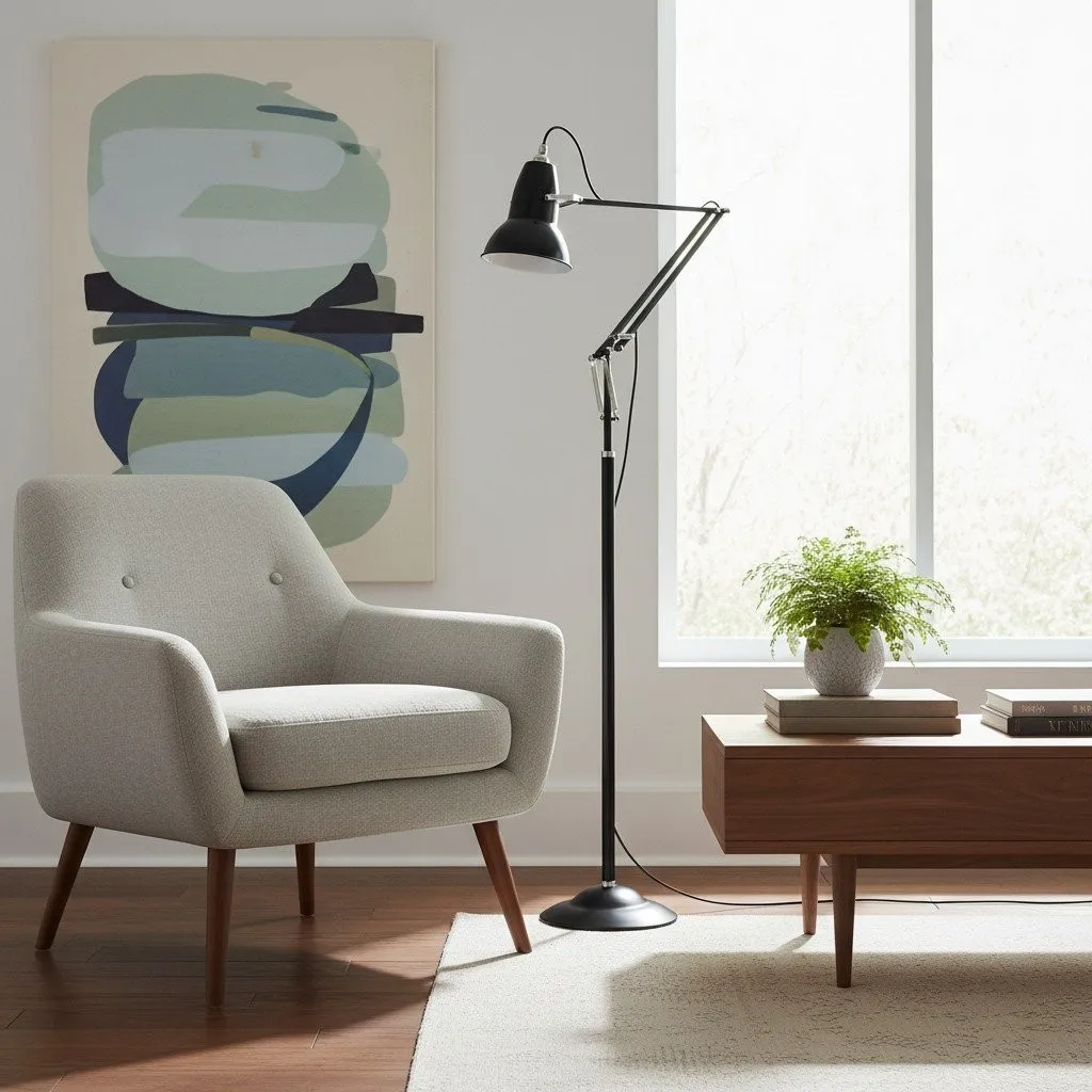 Modryx Modern Adjustable Floor Light - Swing Arm Floor Lamp for Reading Use KL2114