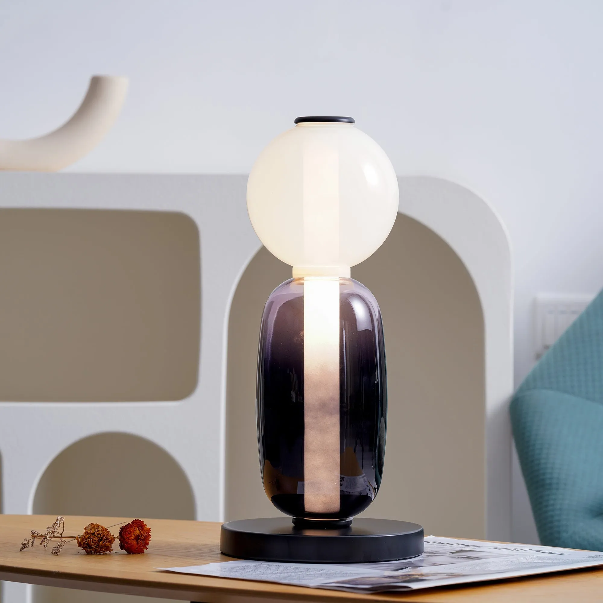 Nordic Minimalist Creative Luxury Gourd Glass Table Lamp KL278