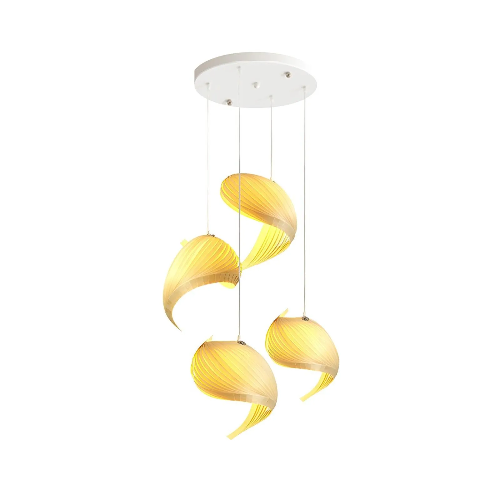 Nautilus Wing Wood Veneer Pendant Light