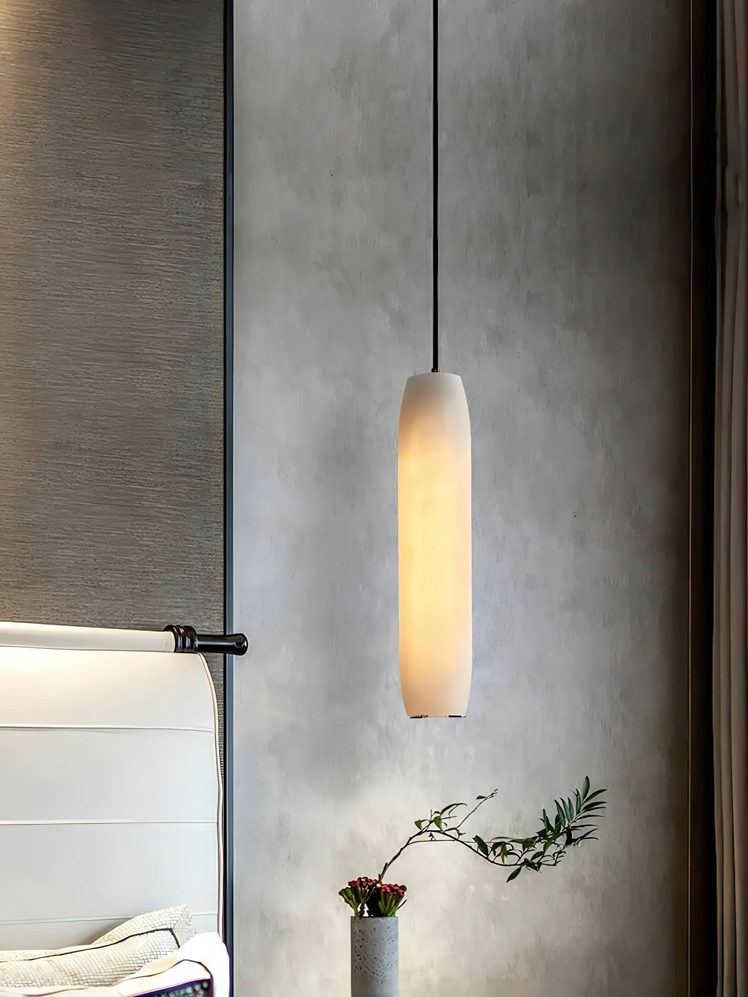 Alabaster Flute Pendant Light D436