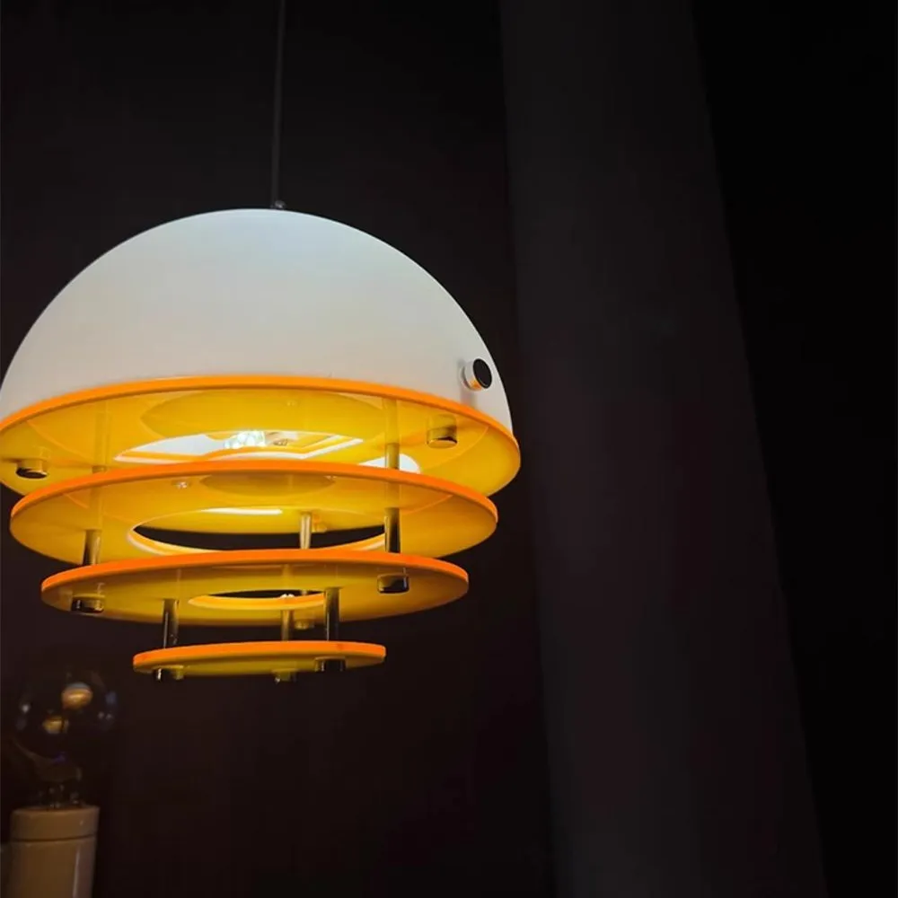 Sunset Pendant Light - Medieval Bauhaus Orange Orb Pendant Light KL880