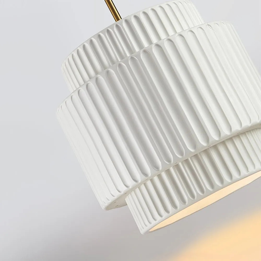 Cream Style Resin Drum Pendant Light KL170