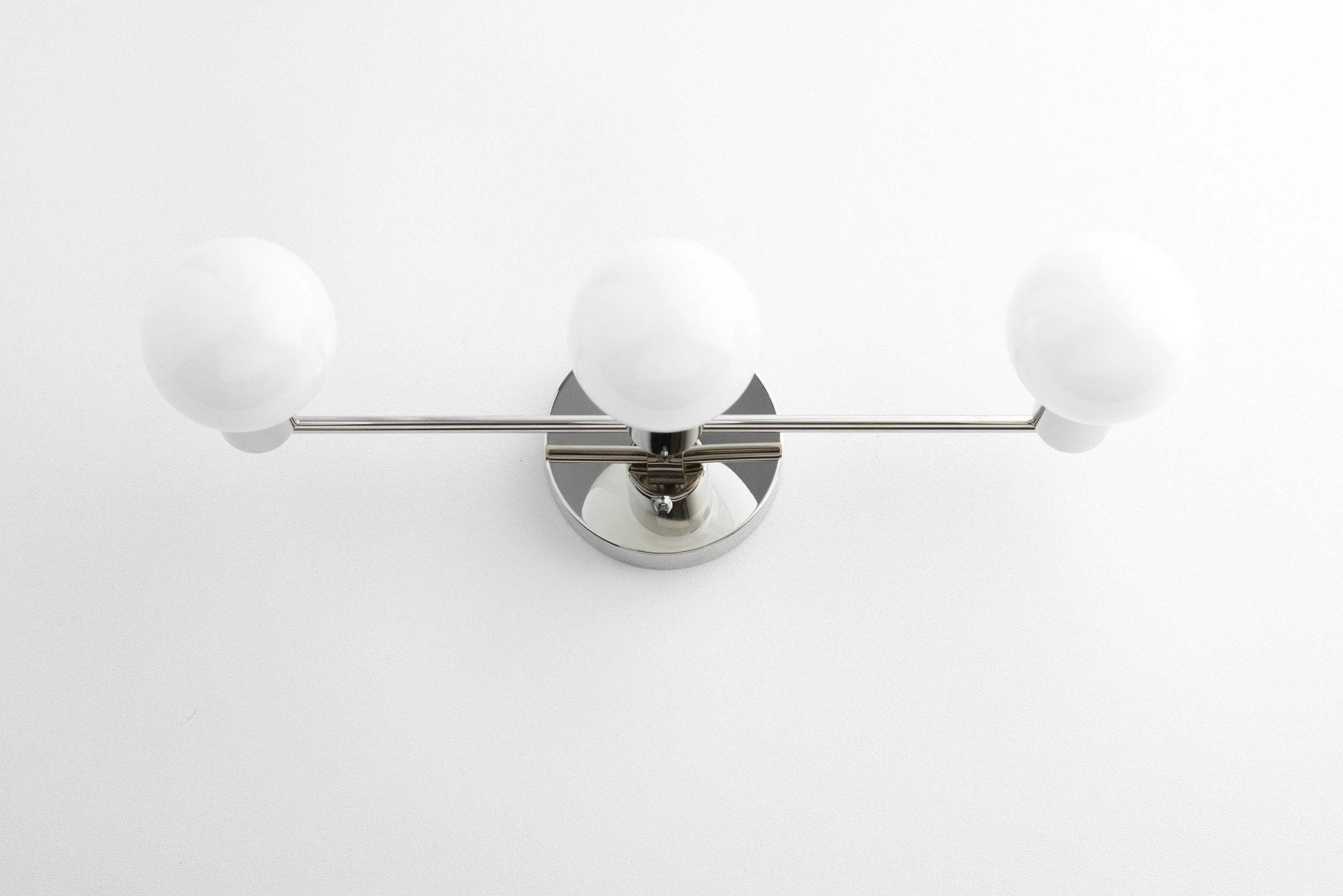 Glorica Glass Mid Century Modern Vanity Light - 3 Light Wall Fixture KL1527