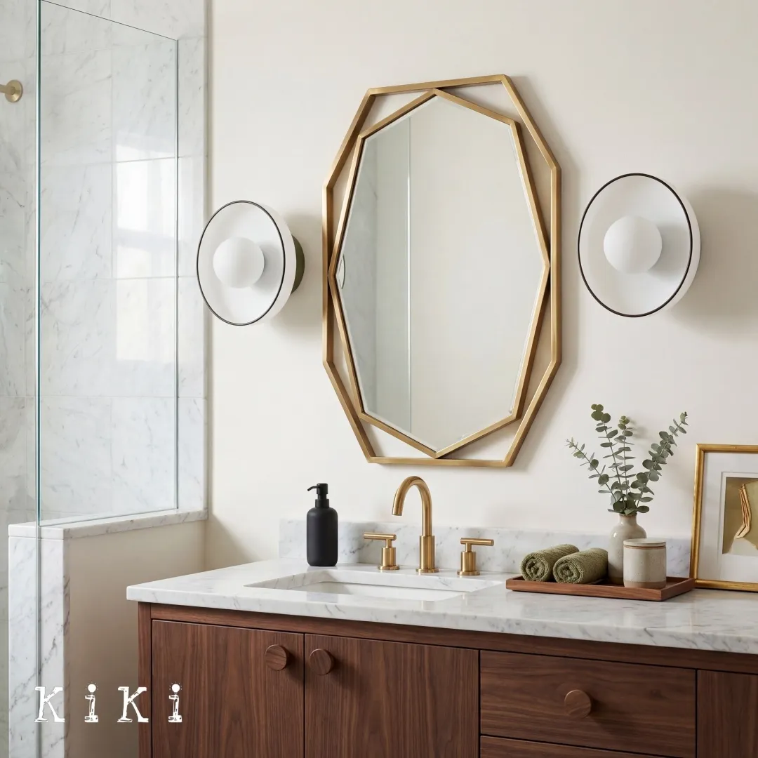 Kalo Round Glass Metal Base Wall Light Ceiling Light- Disc Orb Wall Sconce for Modern Interior KL922