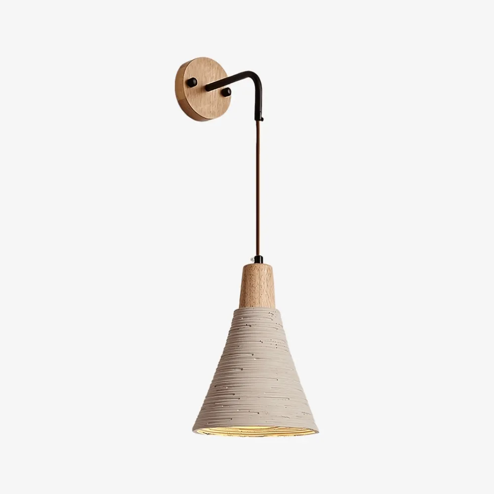 Solaraeon Microcement Minimalist Concrete Wall Sconce - Indoor Accent Lighting for Living Room KL2293