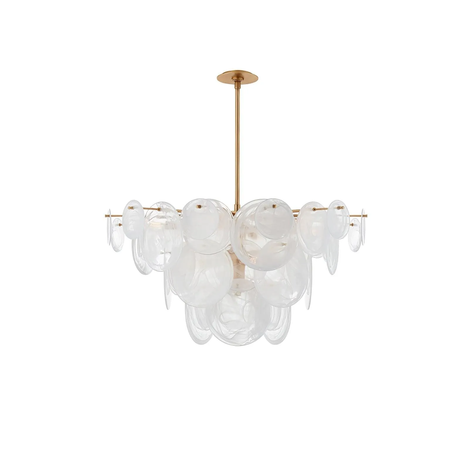 Brass Discs Cascading Chandelier KL260
