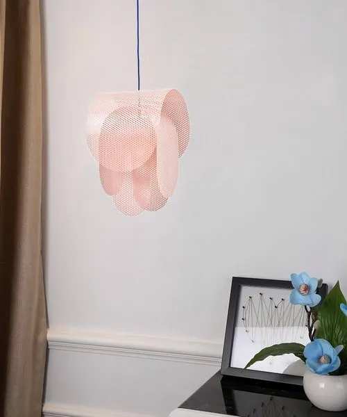 Perforated metal pendant light