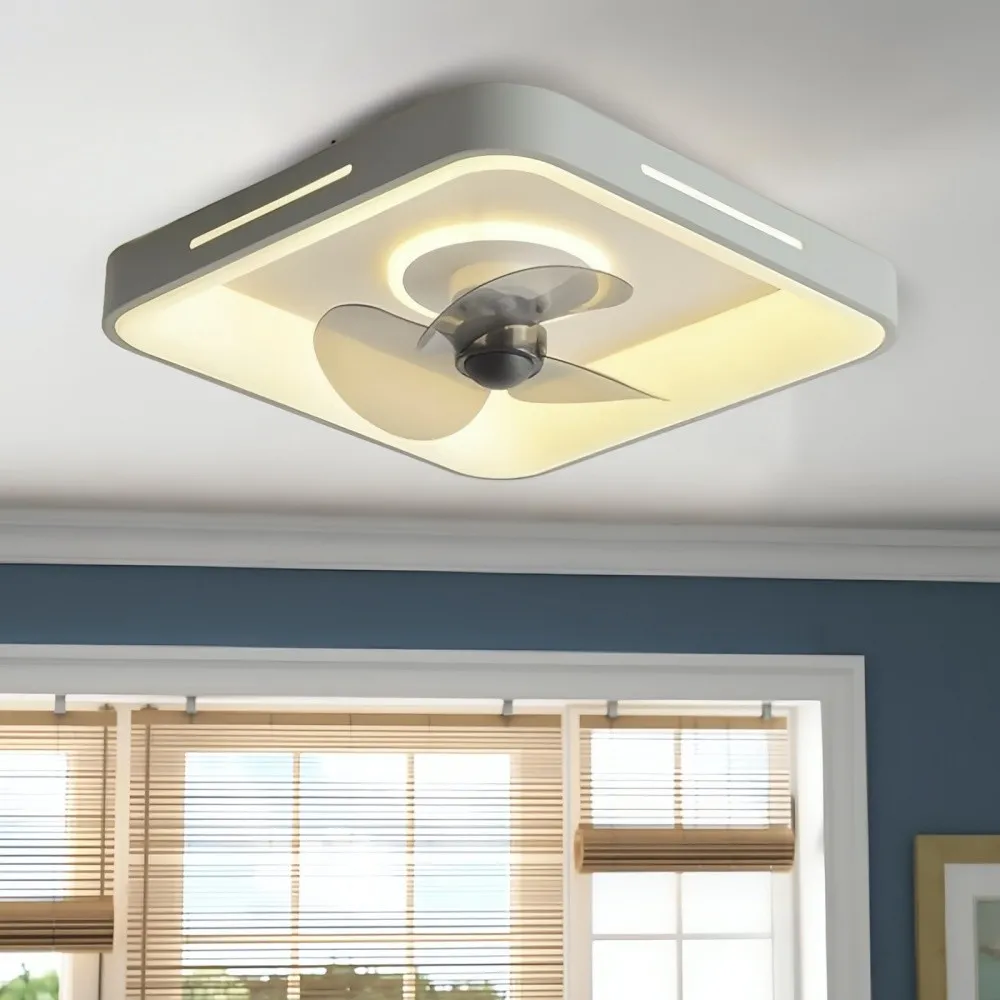 Modern Slient LED Ceiling Fan Light for Bedroom KL931