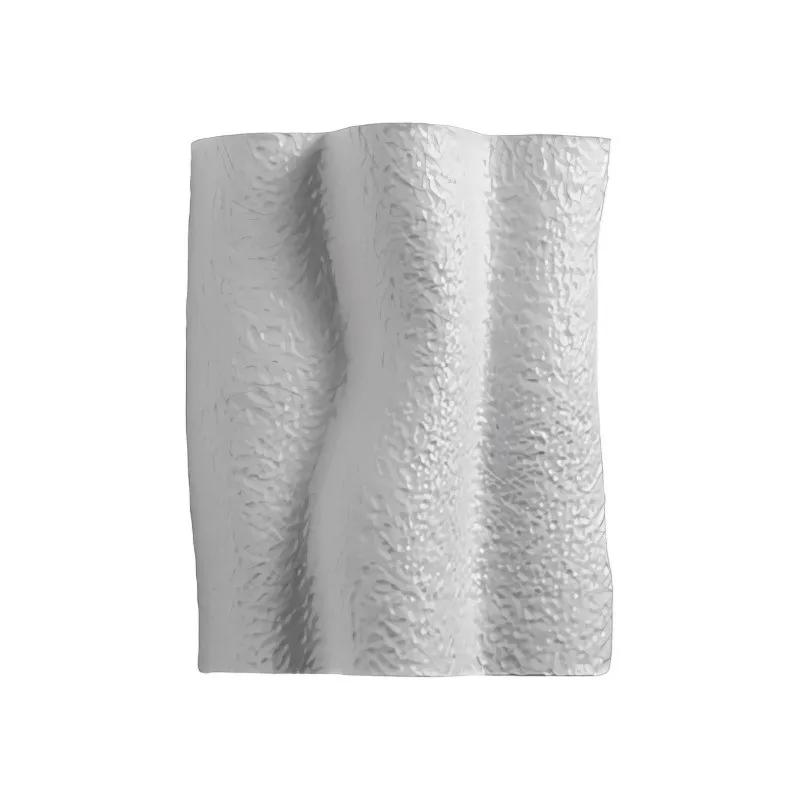 French Folded Resin Ribbed Wall Sconce For Hallway KL161