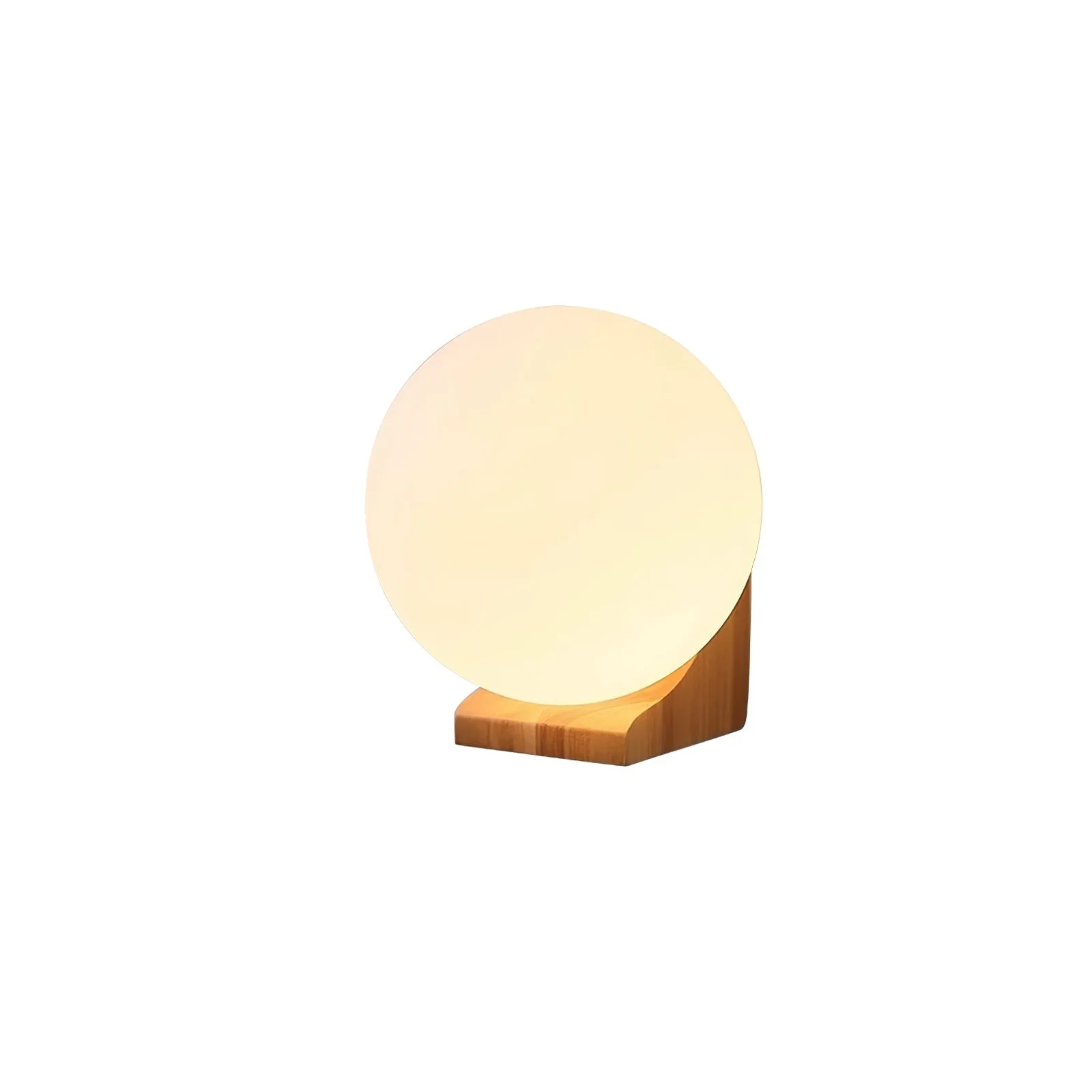Minimalist Wooden Geometric Bracket Glass Globe Wall Lamp KL361