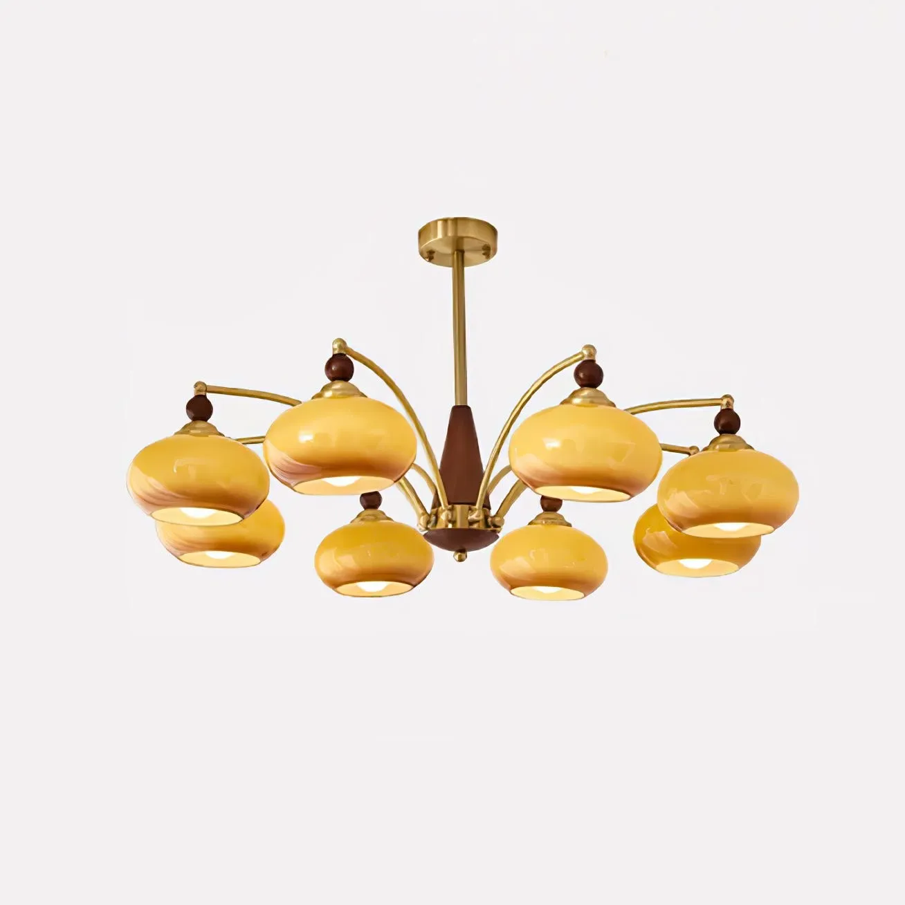 Vintage Multihead Persimmon Chandelier KL609