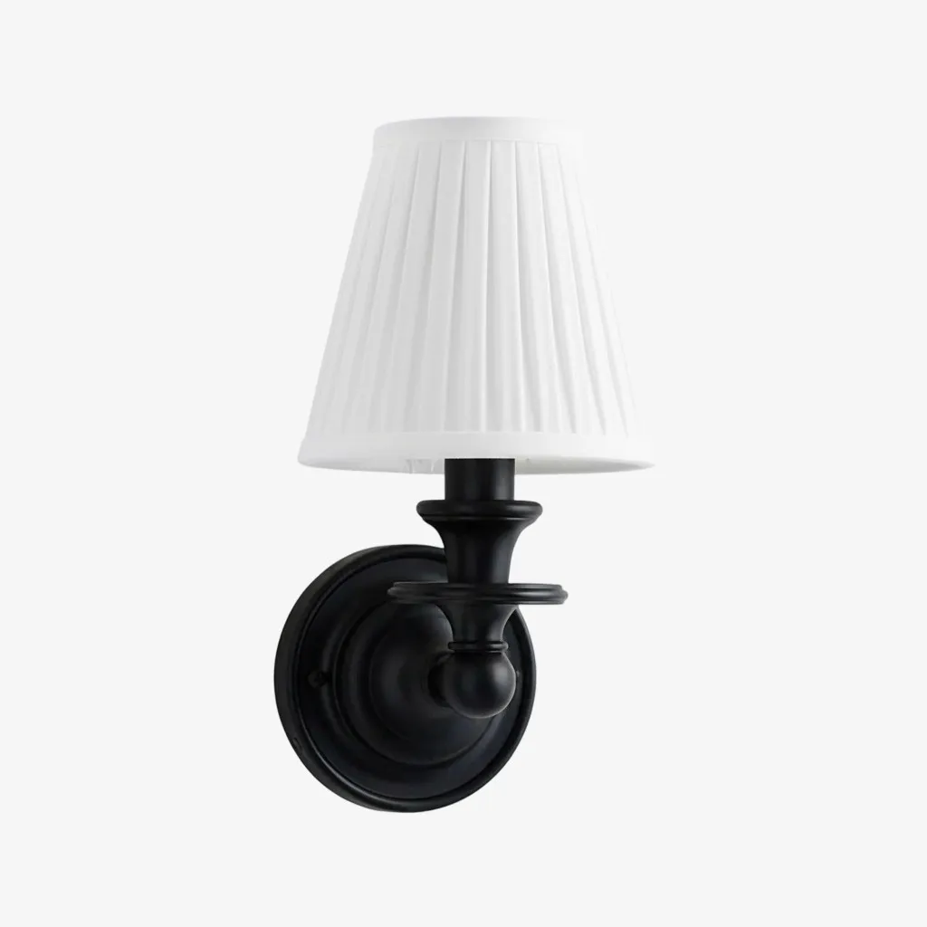 Kalvora Classic Sculpted Wall Sconce – Fabric Shade Sconce For Indoor Accent Lighting KL1162