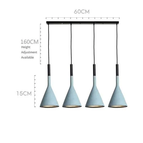 Aplomb Concrete Pendant Lamp - Minimalist Design Lighting for Dining Room and Office