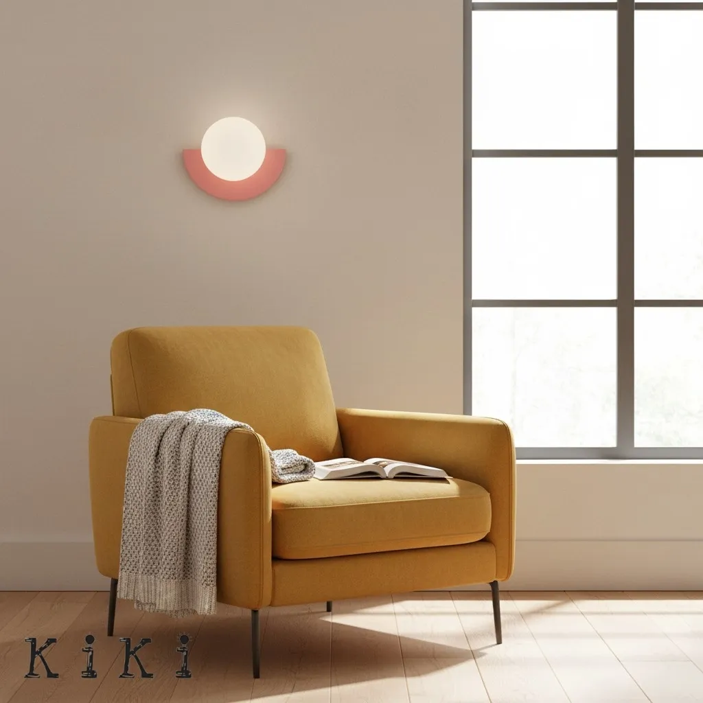 Vibrant Glass Orb Wall Lamp - Nordic Style Accent for Living Room KL150