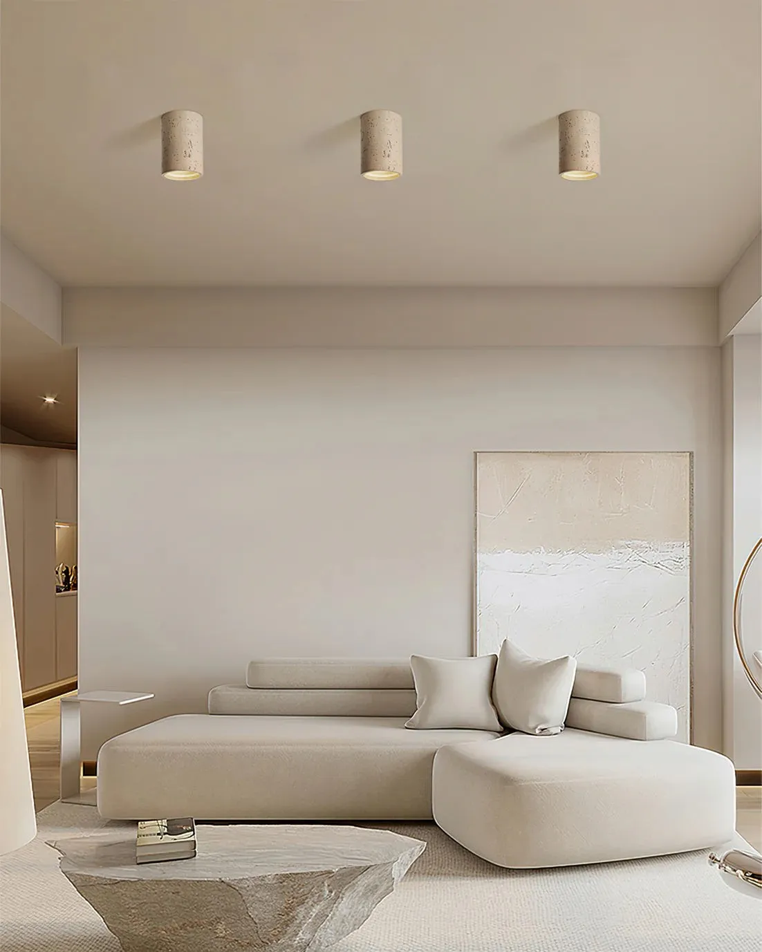 Modern Wabi-Sabi Cylindrical Ceiling Lamp KL284