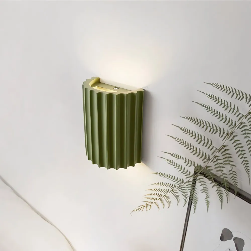 Textured Resin Wall Lamp - Contemporary Style Light for Bedroom or Hallway KL60