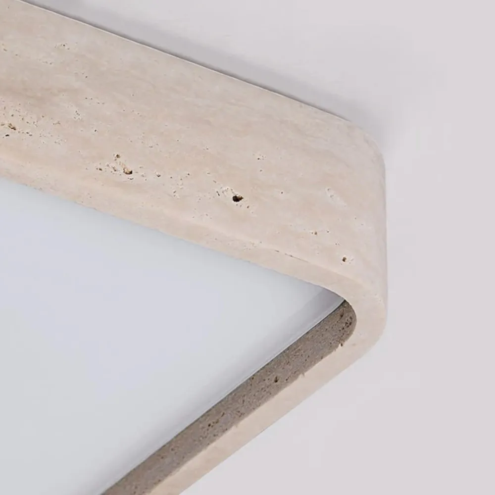 Zenthoris Travertine Ceiling Light Minimalist Flush Mount - Modern Ambient Hallway Lighting KL2261