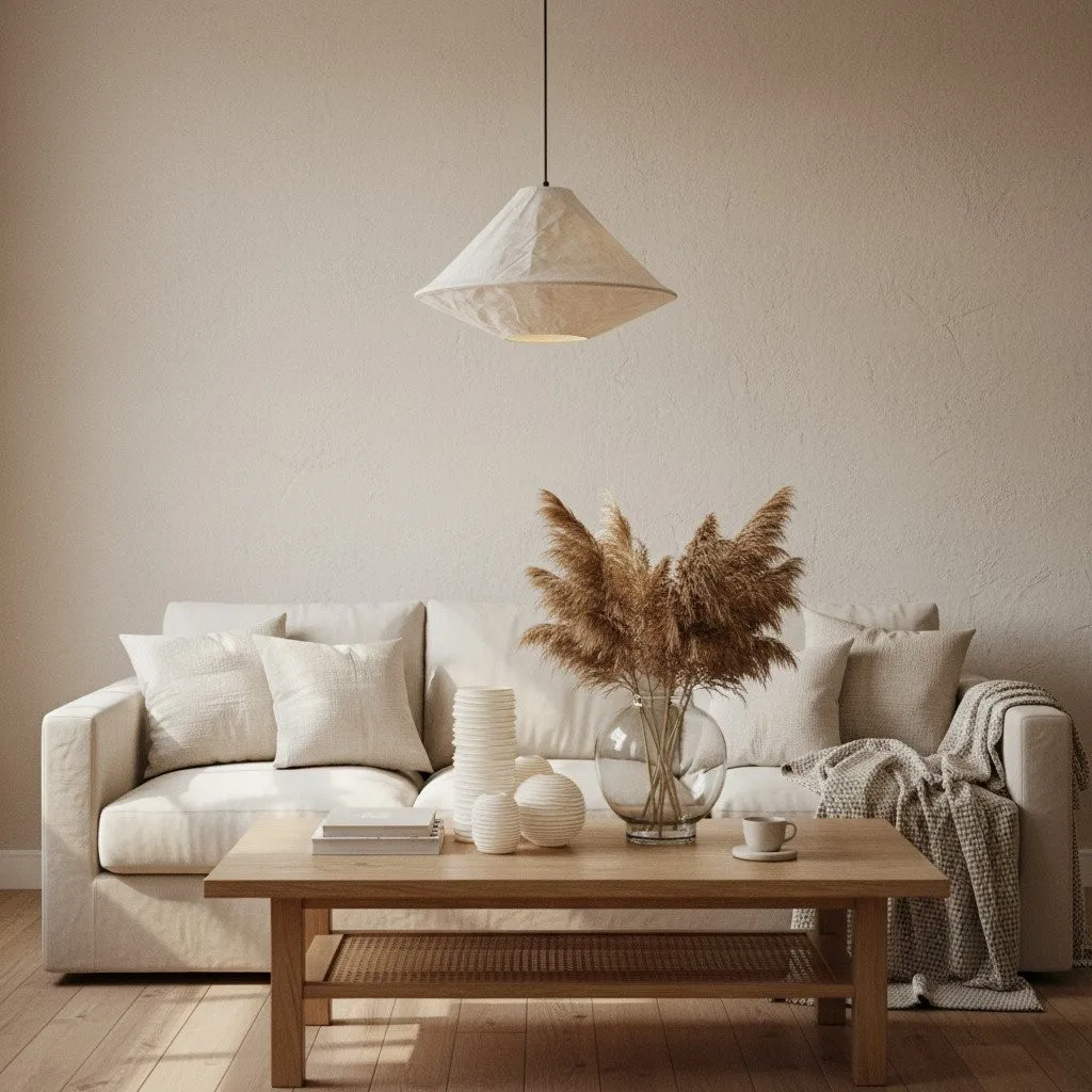 Zalen Fabric Lantern Shade Pendant Light - Artistic Lighting for Contemporary Home KL1670