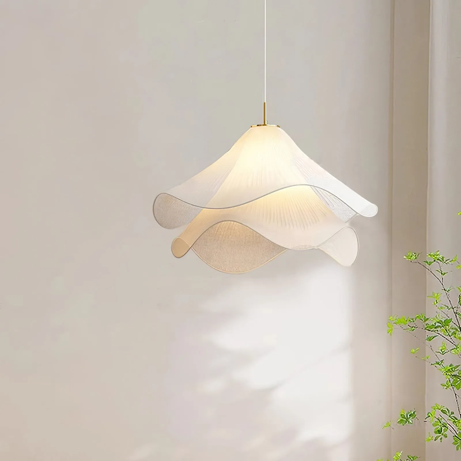 Ethereal Bloom Sculptural Fabric Pendant Light – Modern Floral-Inspired Lighting for Dining & Living Space KL1160
