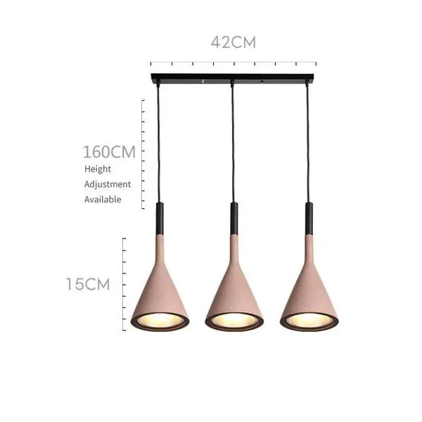 Aplomb Concrete Pendant Lamp - Minimalist Design Lighting for Dining Room and Office