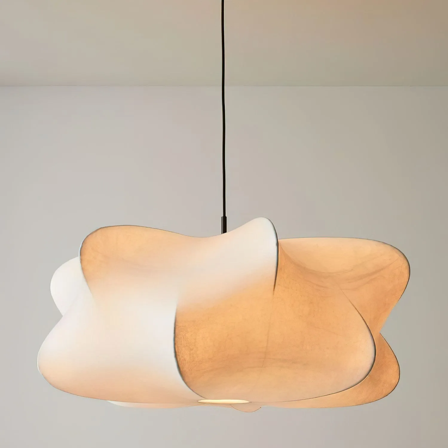 Lunaveo Elegant Silk Pendant Light - Modern Cloud Pendant Light for Living Room KL356