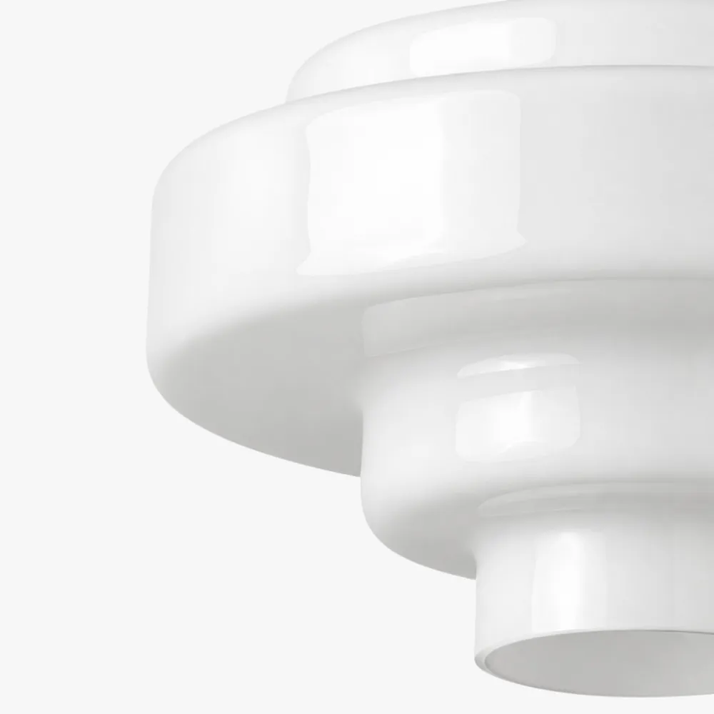 Koloro Glass Ceiling Light - Layered Rounded Design Lampshade for Hallway or Cloakroom A59