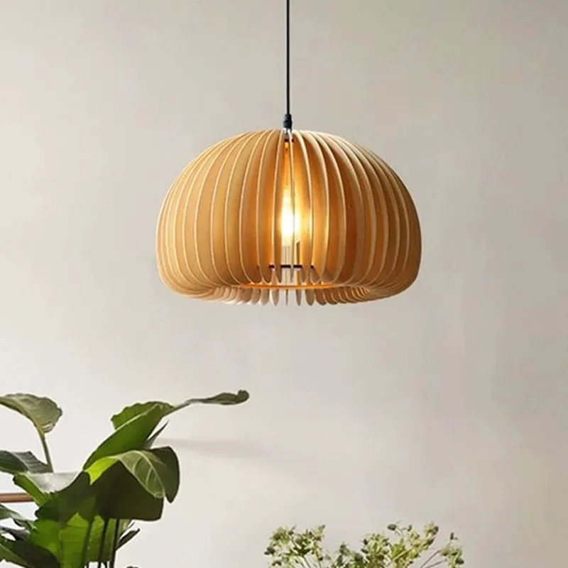 Creative Wooden Pumpkin Pendant Lamp KL112