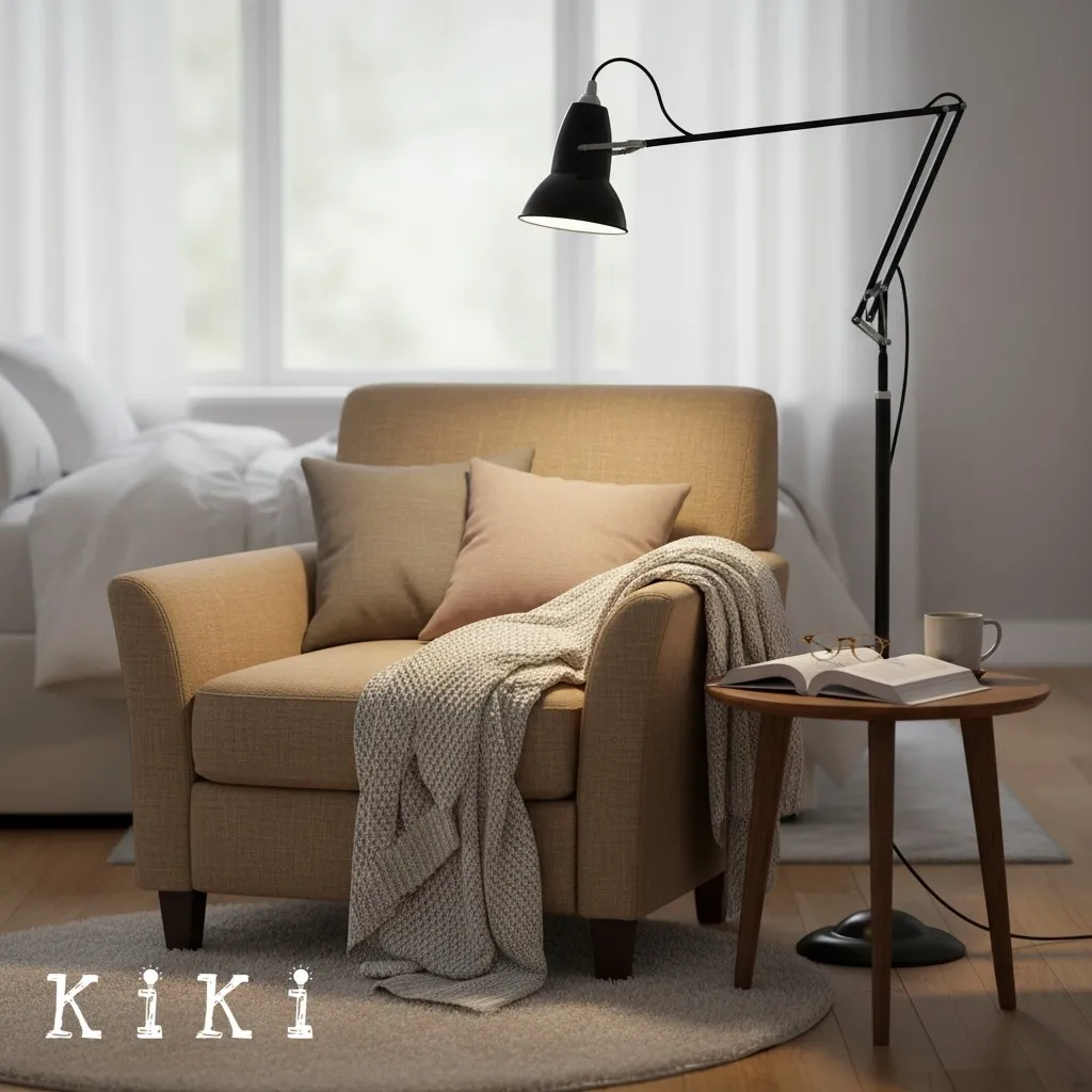 Modryx Modern Adjustable Floor Light - Swing Arm Floor Lamp for Reading Use KL2114