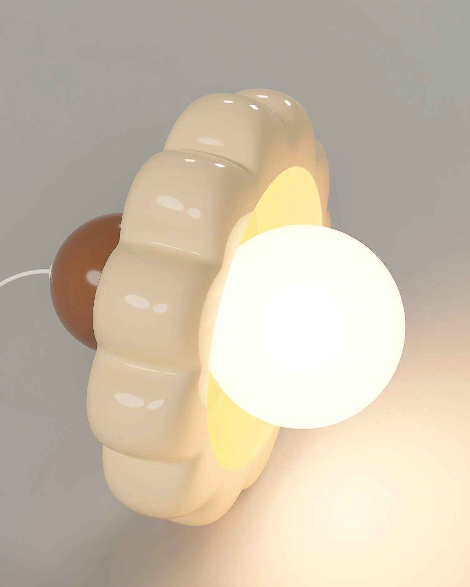 Cream Style Long Line Pumpkin Texture Pendant Lamp KL294