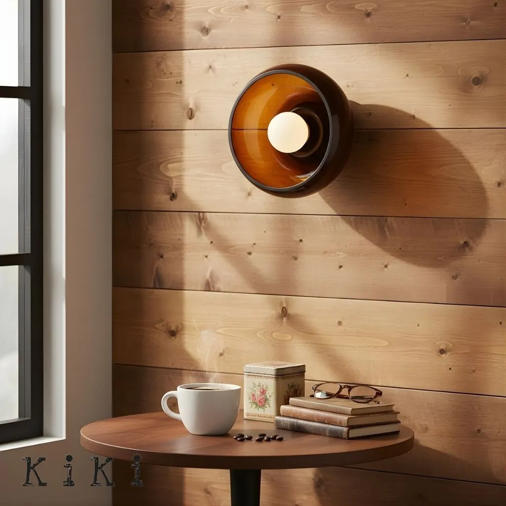 Haelen Alistair Retro Bowl Wall Sconce - Elegant Round Shade Wall Light for Living Room KL1753