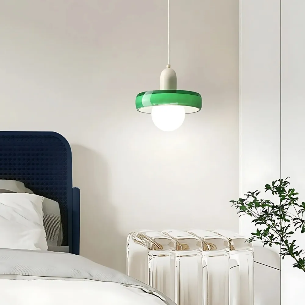 Colorful Glass Disc Orb Pendant Light KL916