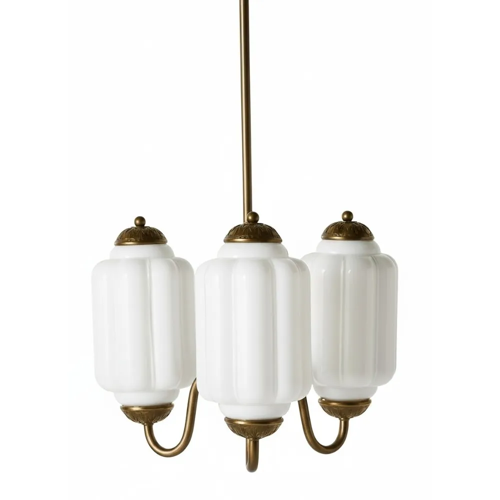 Vintage Eloise Glass 3 Lights Chandelier For Living Room KL928