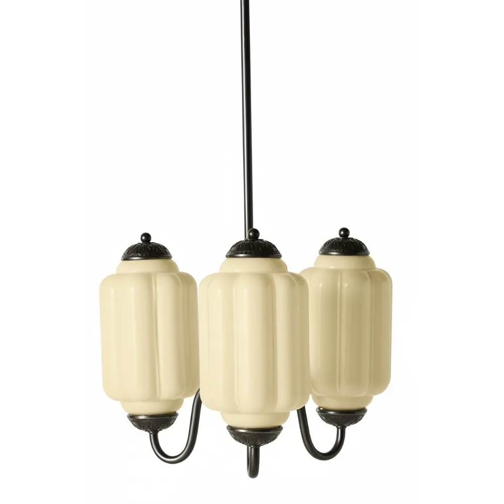 Vintage Eloise Glass 3 Lights Chandelier For Living Room KL928