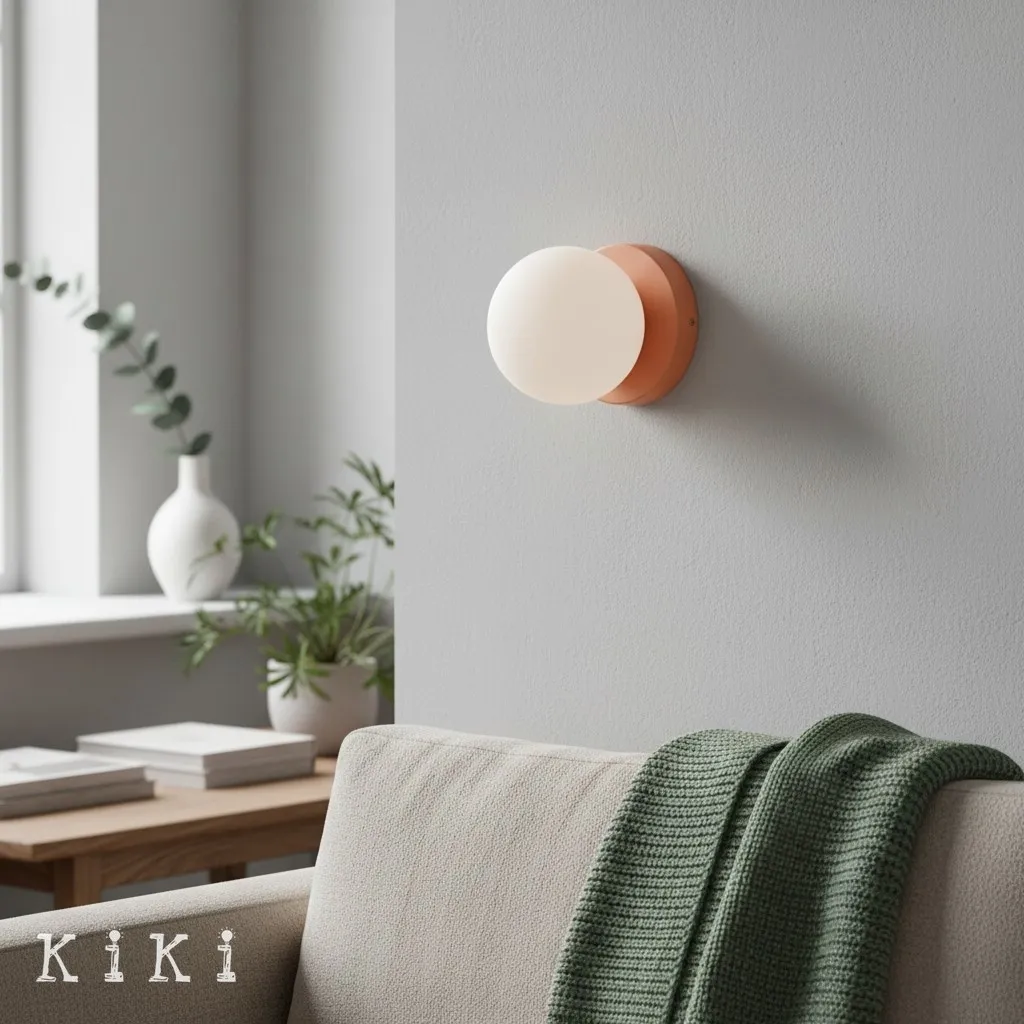 Nuevola Modern Glass Metal Wall Light - Artistic Accent Sconce for Cozy Nooks KL2089