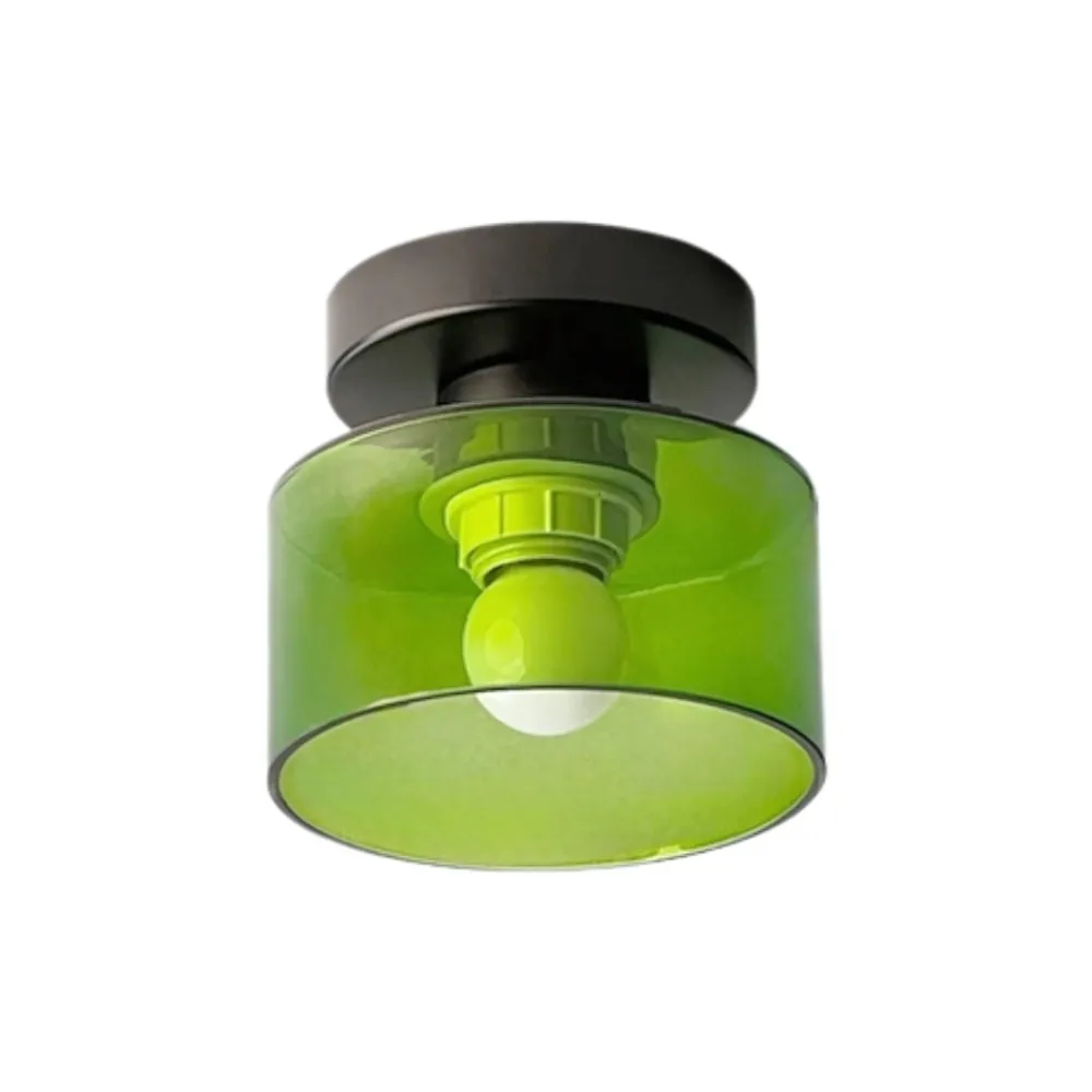 Moriglaze Glass Cylinder Ceiling Light - Sleek Sculptural Ceiling Lamp for Bedroom KL883