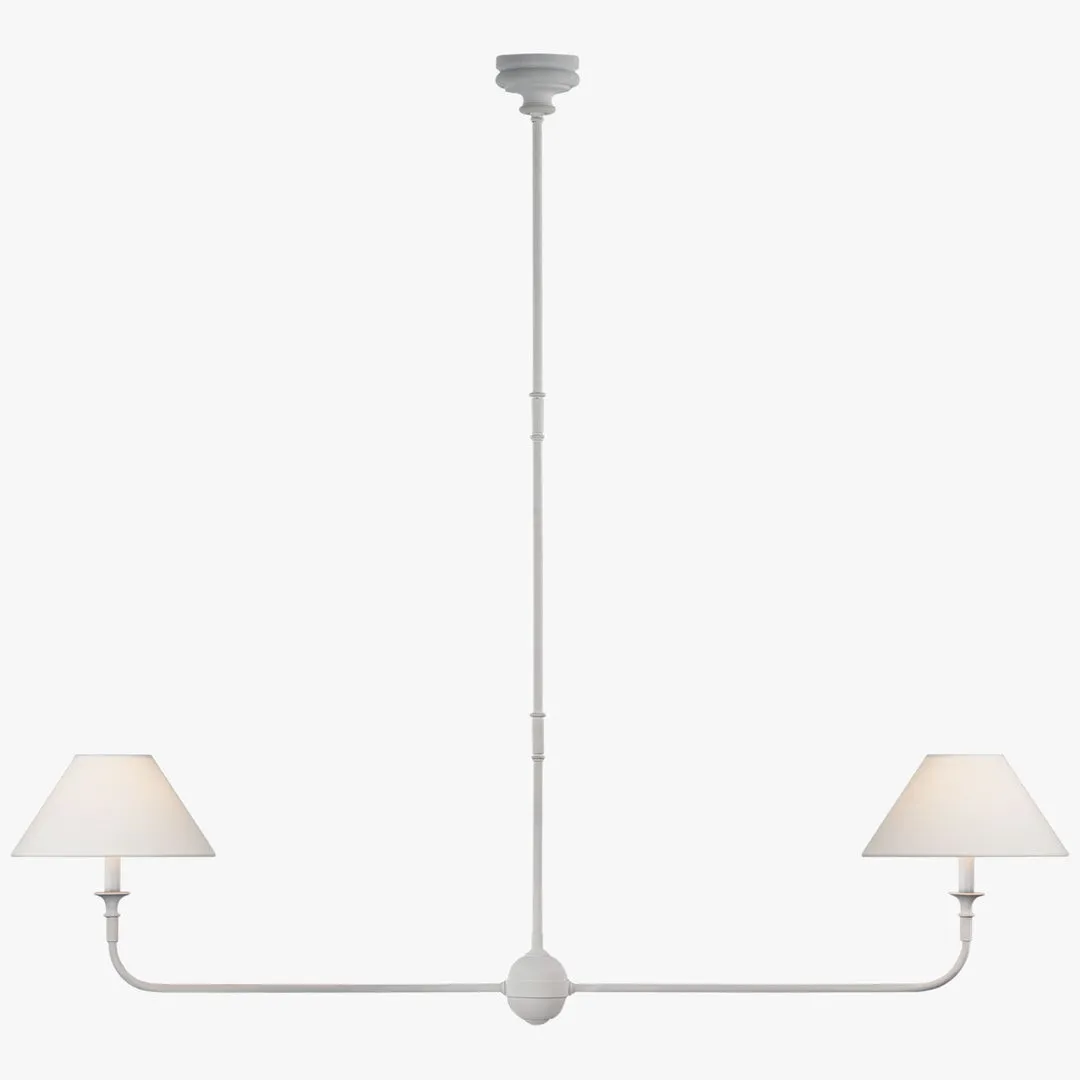 Modern Industrial Metal Chandelier – Luxury Linen Shade Design for Dining or Living Room KL1218