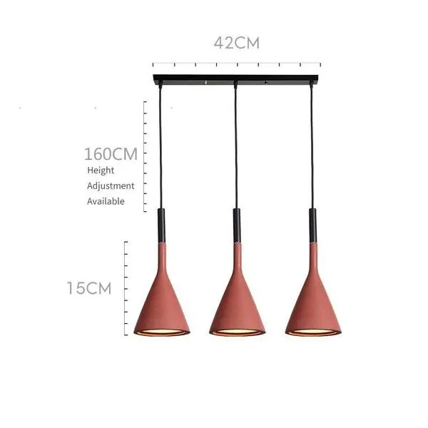 Aplomb Concrete Pendant Lamp - Minimalist Design Lighting for Dining Room and Office
