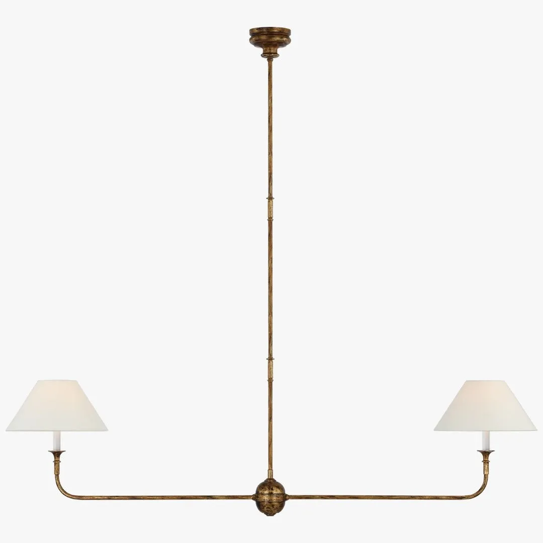 Modern Industrial Metal Chandelier – Luxury Linen Shade Design for Dining or Living Room KL1218