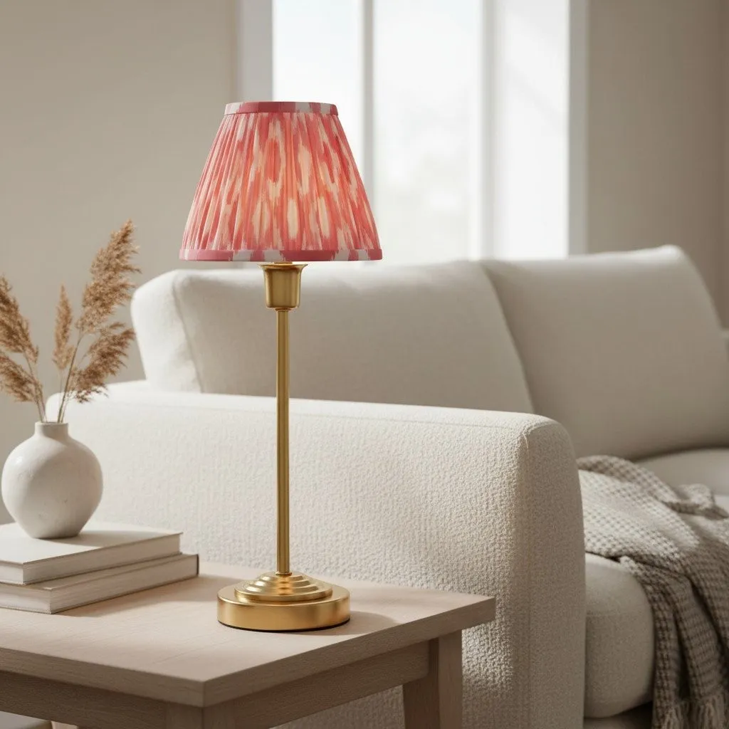 Bronzuno Patterned Fabric Table Lamp - Brass or Bronze Finish Modern-Bohemian Bedside & Living Space Light KL1909