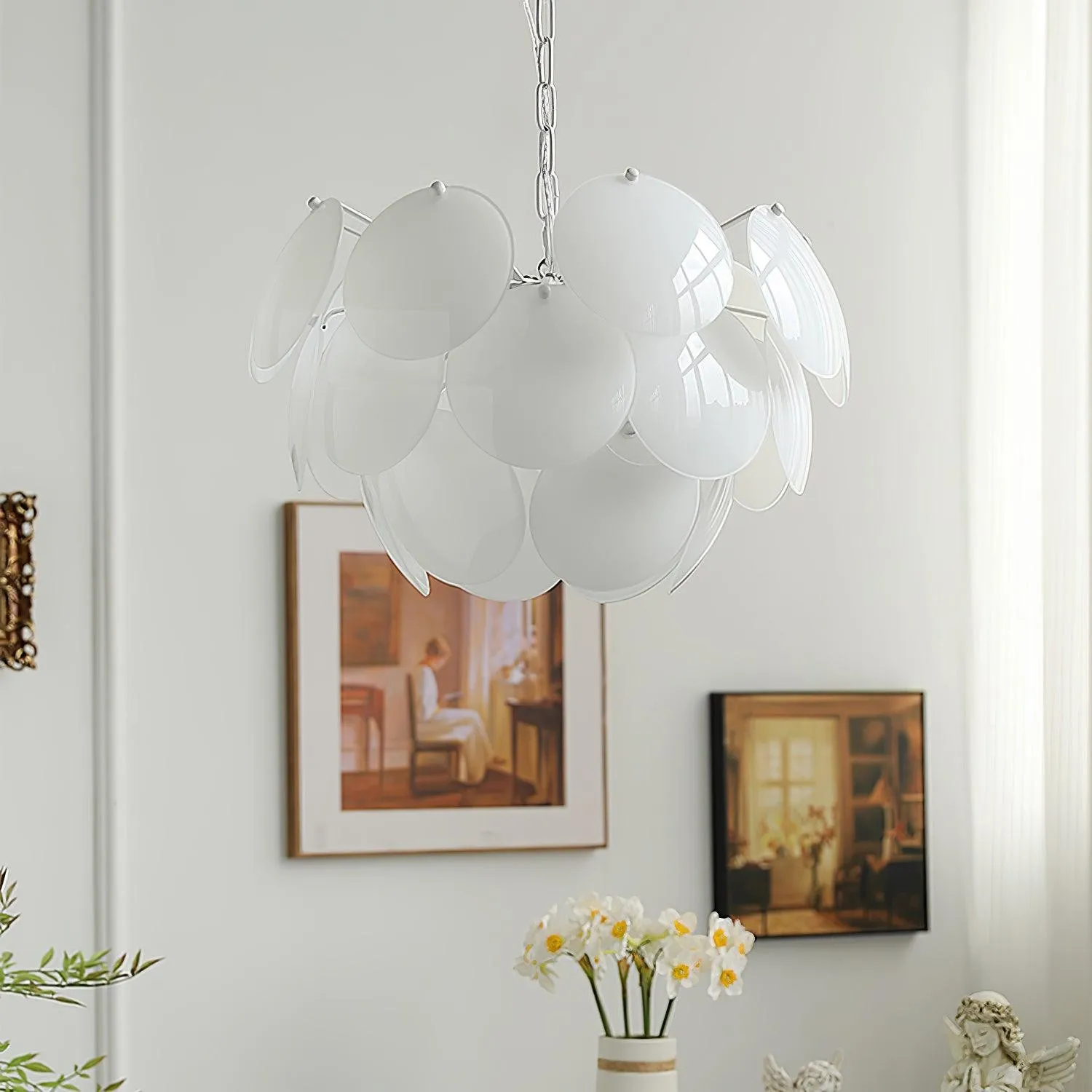 Luxury Fashion Luminous Petal Glass Chandelier KL472