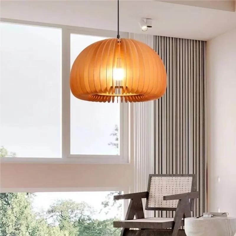 Creative Wooden Pumpkin Pendant Lamp KL112