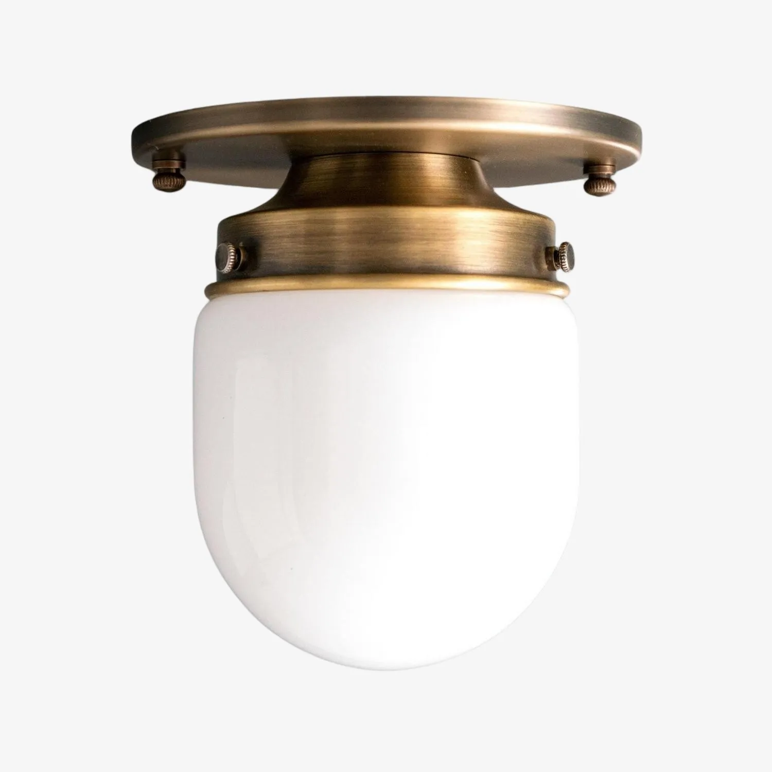 Opalume Glass Globe Flush Mount Light - Vintage Style Lamp for Hallway or Entryway KL1429