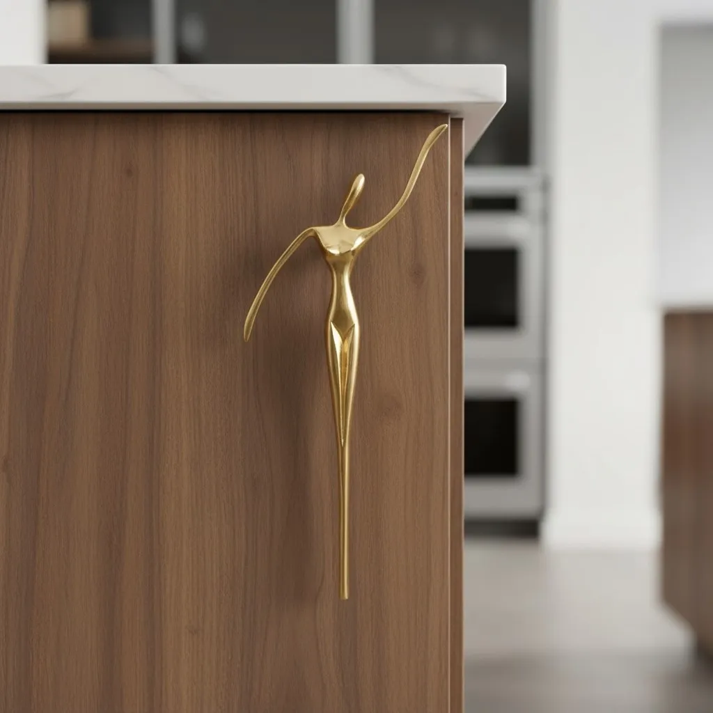 Verlitho Artistic Sculptural Lines Drawer Handle - Nordic Contemporary Design Interior Decor KL2350