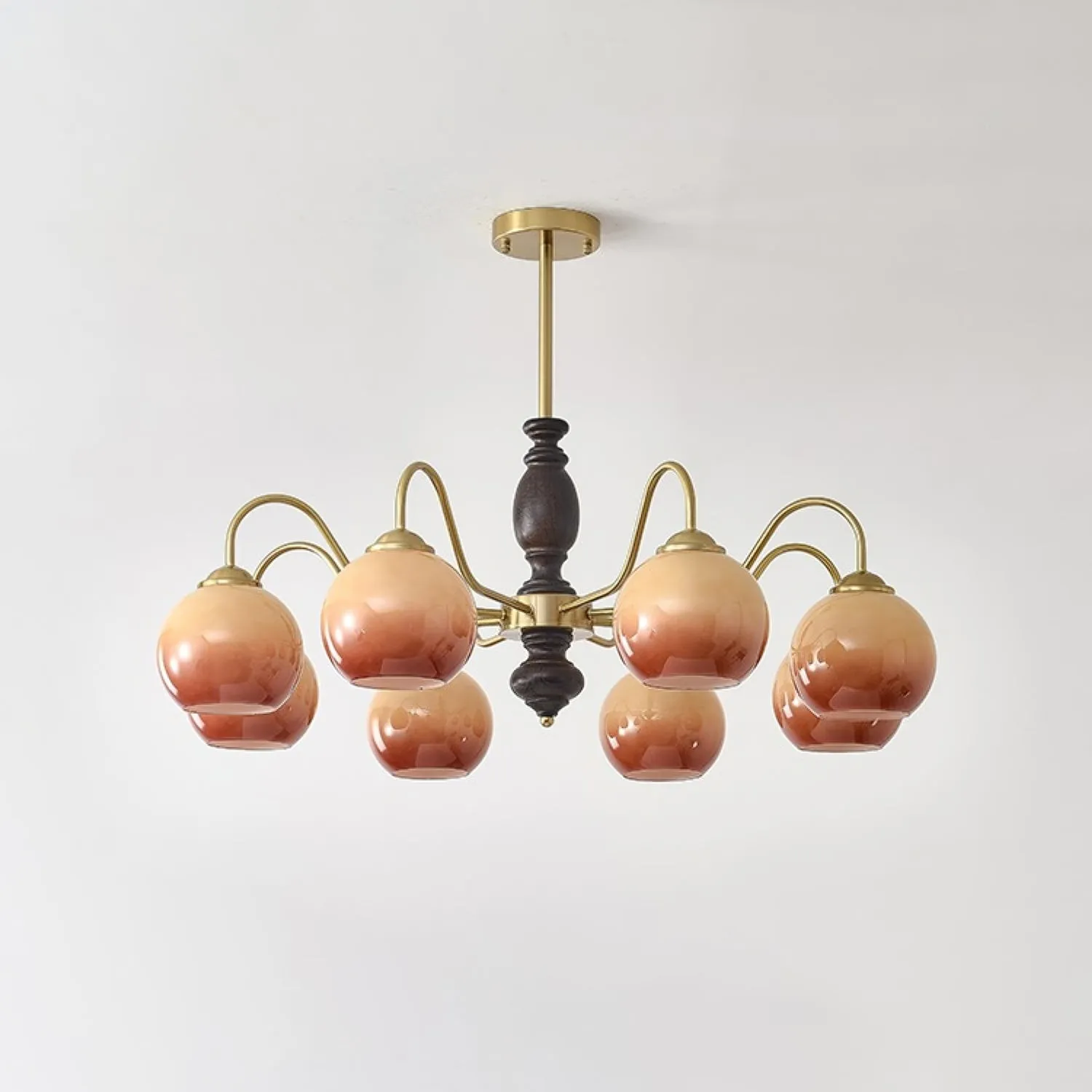 French Medieval Style Caramel Orb Chandelier KL279