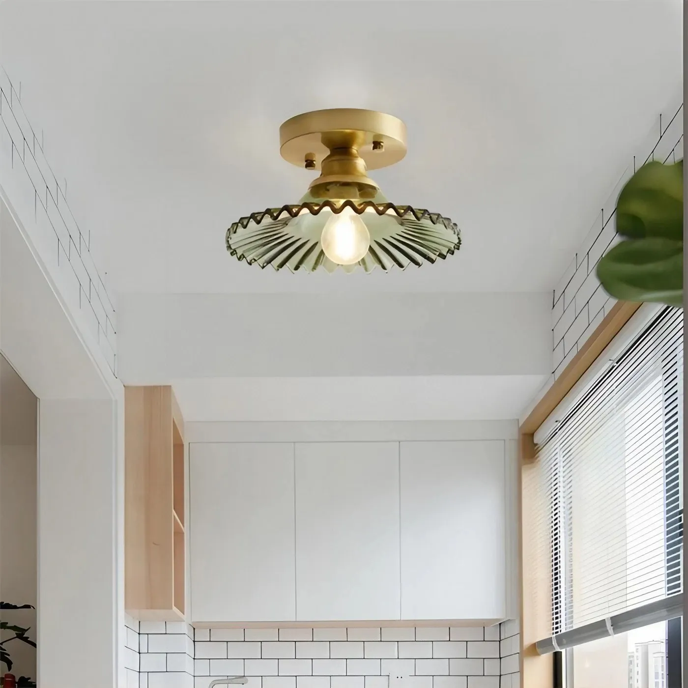 Vintage Design Stained Glass Ceiling Light KL65