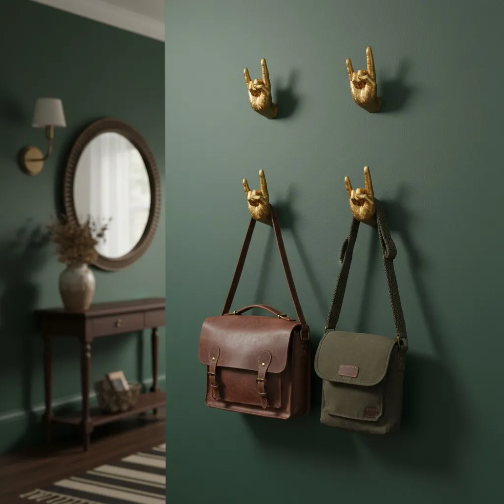 Kickra Artistic Hand Form Wall Decor - Modern Industrial Style Decor for Interior Spaces KL2347