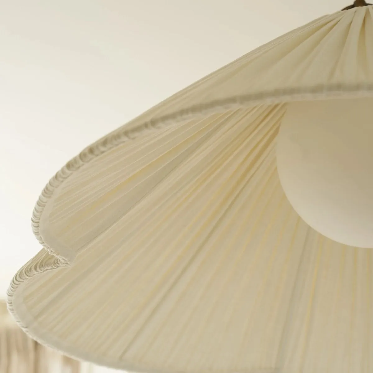Blossine Decorative Fabric Pendant Light - Scalloped Design for Open Space Dining KL1673
