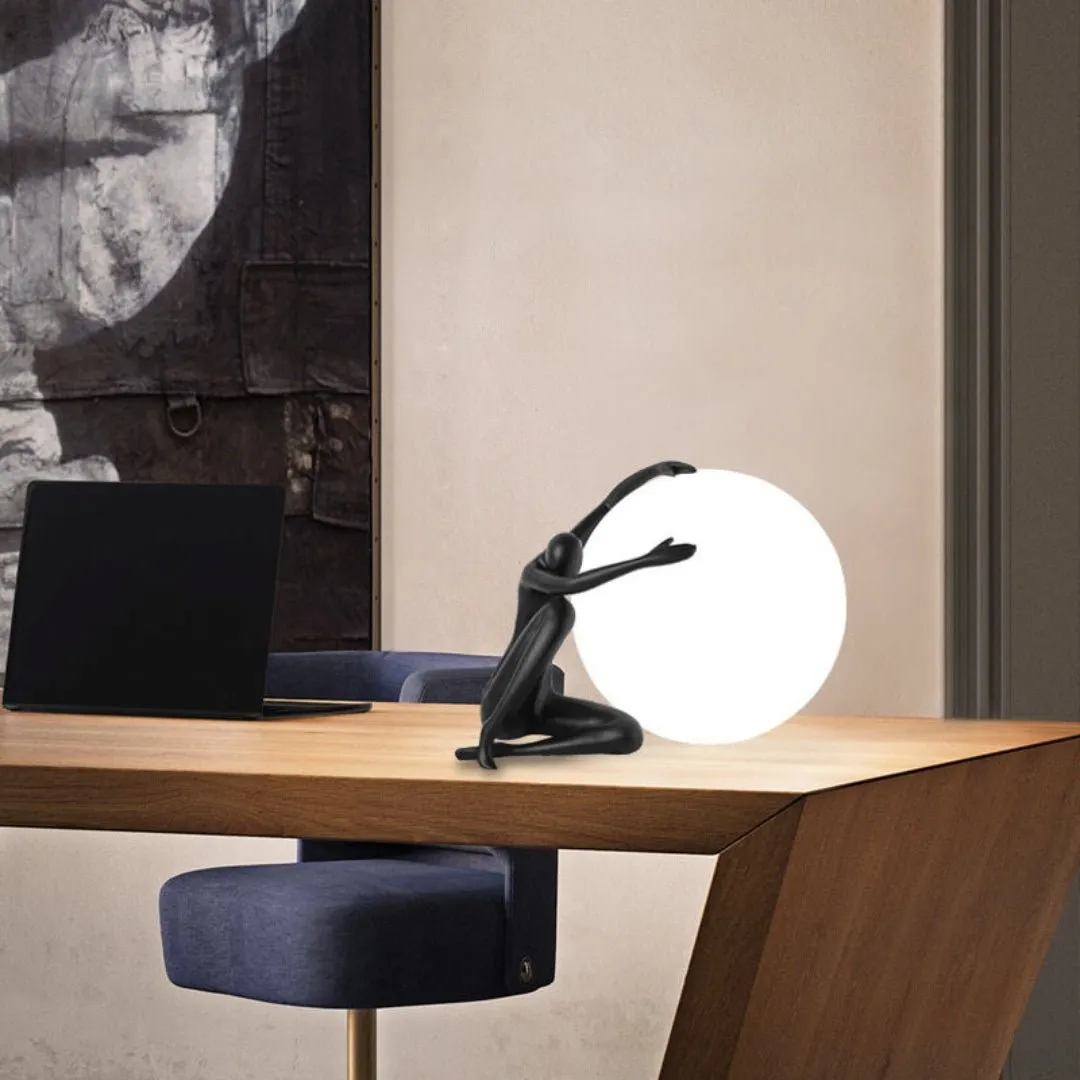 Humanoid Ball Holding Table Lamp KL204